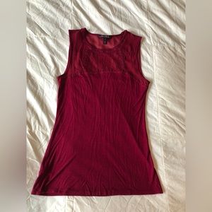 Long tall sally pink lace mesh sleeveless xs magenta sheer